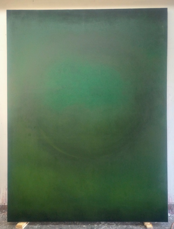 C a t h e r i n e   F a i r b a n k s   Current works, nurses under landscapes  oil on canvas