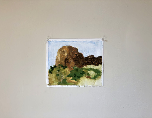 Christopher J Graham Table Mesa Paintings (2019) Oil, house paint on paper 