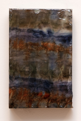 Christopher J Graham 2024 Fabric dye, polyester resin, bleach on polyester