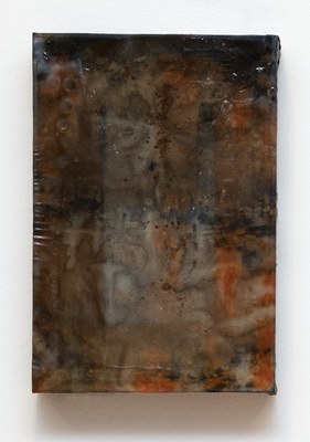 Christopher J Graham 2024 Fabric dye, polyester resin, bleach on polyester 