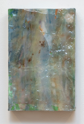 Christopher J Graham 2024 Fabric dye, marker, Nag Champa, polyester resin on polyester