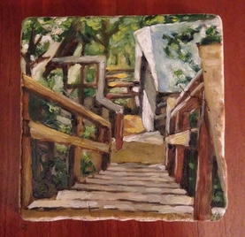 Cindy Crowell Image Gallery 2 oil on marble tile