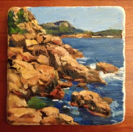 Cindy Crowell Image Gallery 2 oil on marble tile