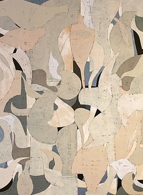 DANIEL ANSELMI Portfolio Paintings Artist painted paper Collage on panel 