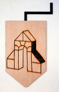 Dan Schnaidt Tape, stick, polygon Oil on plywood