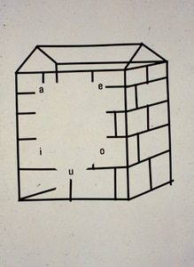 Dan Schnaidt Tape, stick, polygon Tape and presstype on paper