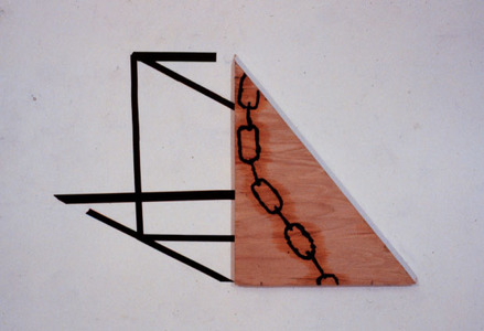 Dan Schnaidt Tape, stick, polygon Oil on Plywood, tape