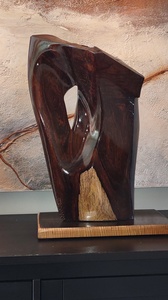 DAVID ERDMAN Available Works Black Walnut poly gloss finish birdseye maple base