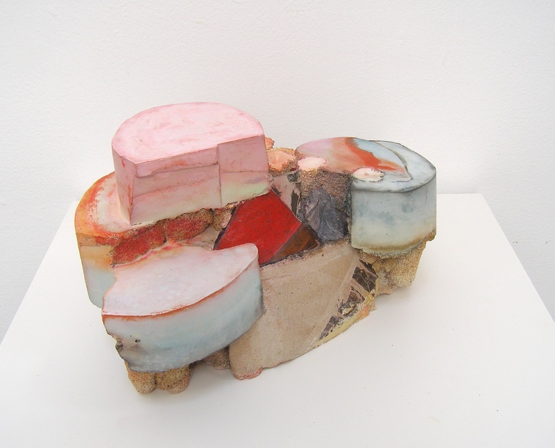 David McDonald Big Country Hydrocal, Ceramic, Liquid Watercolor, Varnish, Sand, Cold Wax