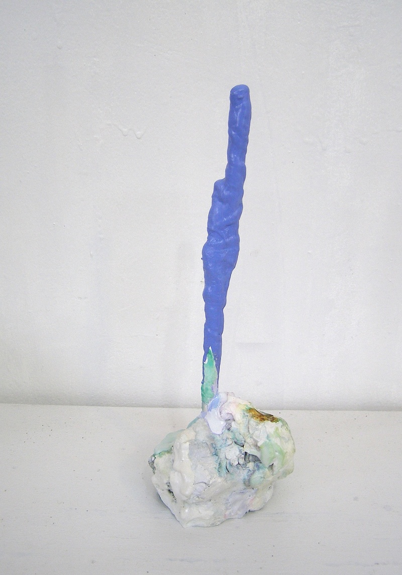 David McDonald Wurlies Hydrocal, Paper Towel, Liquid Watercolor, Wood, House Paint, Cold Wax Medium