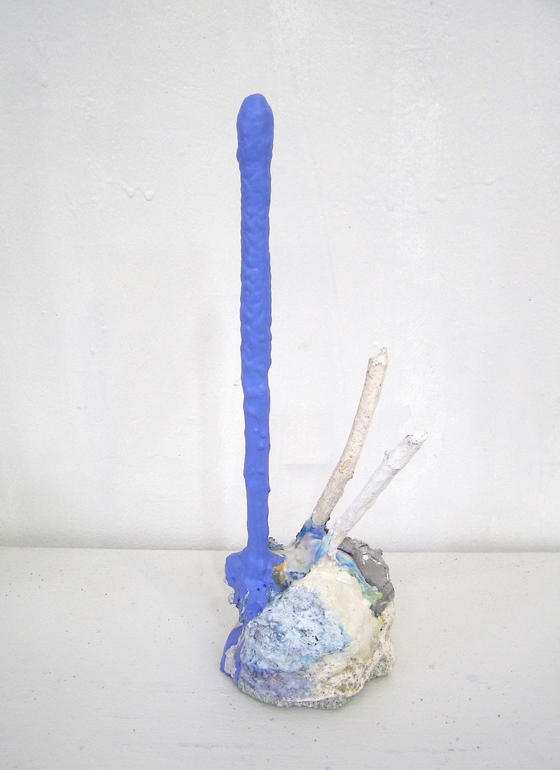 David McDonald Wurlies Hydrocal, Paper Towel, Liquid Watercolor, Wood, House Paint, Cold Wax Medium