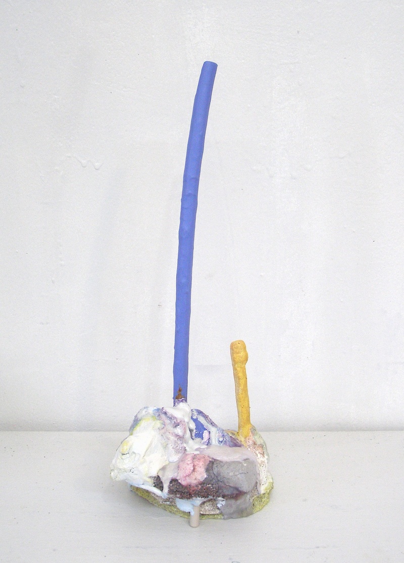 David McDonald Wurlies Hydrocal, Paper Towel, Liquid Watercolor, Wood, House Paint, Cold Wax Medium