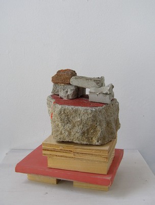 David McDonald Tiny Histories Wood, Mortar, Joint Compound, Acrylic