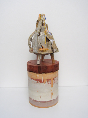 David McDonald Ten Stages of Understanding Bamboo, Hydrocal, Wood, Pigment, Sand, Plaster Gauze, Wood Stain, Polyurethane
