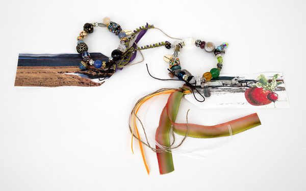 Ellen Devens Combinations antique glass beads, findings
