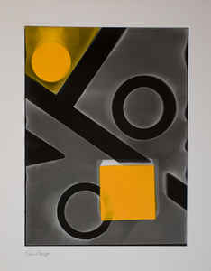 ENNID BERGER Abstractions acrylic paint on silver gelatin photogram