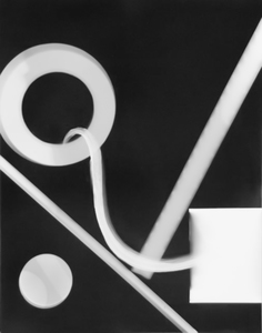 ENNID BERGER Abstractions oil paint on silver gelatin photogram