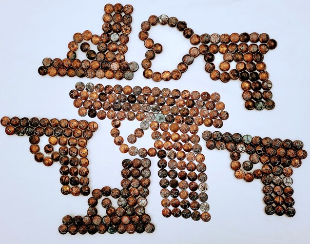 Eung Ho Park Sculpture Recycled Pennies
