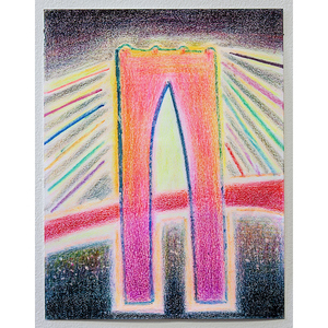 FAR x WIDE INDIGLO crayon on paper