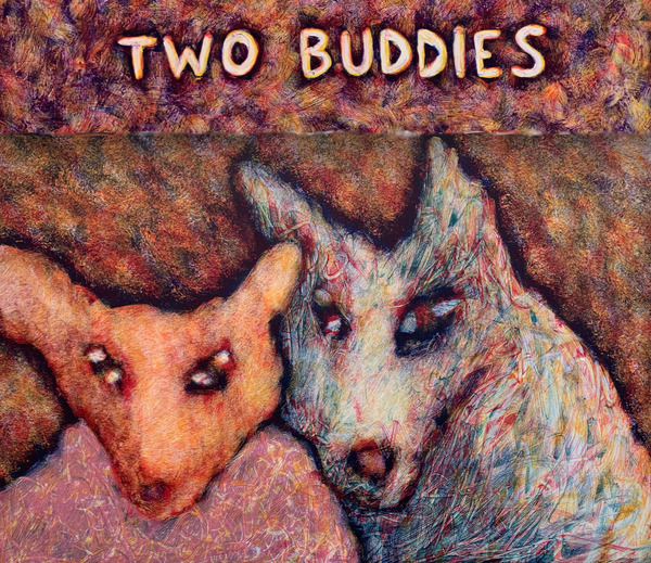 GLENN BRILL Two Buddies: Children's Book Multiple Drop Monotype