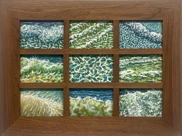 GLENN BRILL Changeable Landscapes Acrylic on Panels, in Chestnut Frame