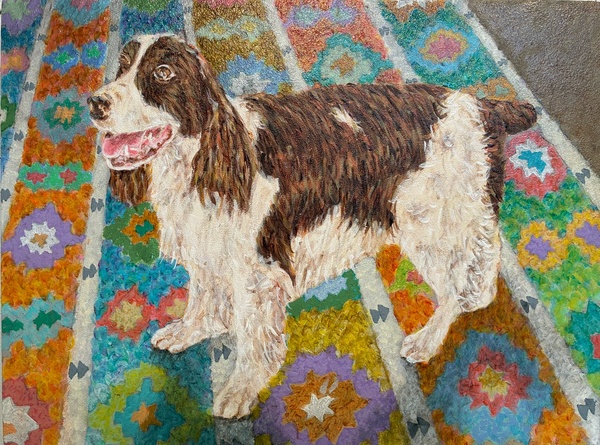 GLENN BRILL Animals Acrylic on Wood Panel