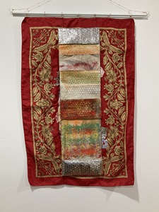 David Greenstein Works - 2013 to present o/c, bubble wrap, wire, metallic packing, shawl, curtain rod