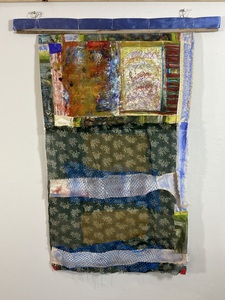 David Greenstein Works - 2013 to present oil on canvas, paper, mylar, fabric, mesh, wire, acrylic, ribbon, thread, wood, bamboo