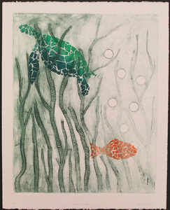 Ginny Parker Animals & Landscape collagraph