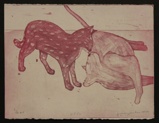 Ginny Parker Animals & Landscape aquatint