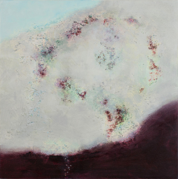 Heather Goodman Salt Paintings oil and salt on paper mounted on wood panel