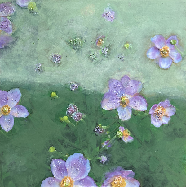 Heather Goodman New Work oil and salt on paper mounted on wood panel