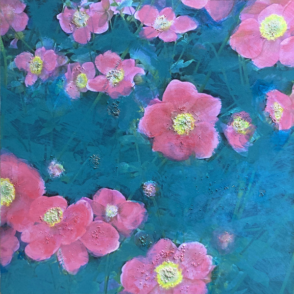 Heather Goodman New Work oil and salt on paper mounted on wood panel