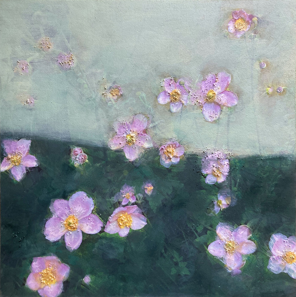 Heather Goodman New Work oil and salt on paper mounted on wood panel
