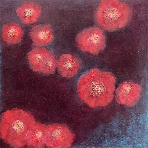 Heather Goodman New Work oil and salt on paper mounted on wood panel