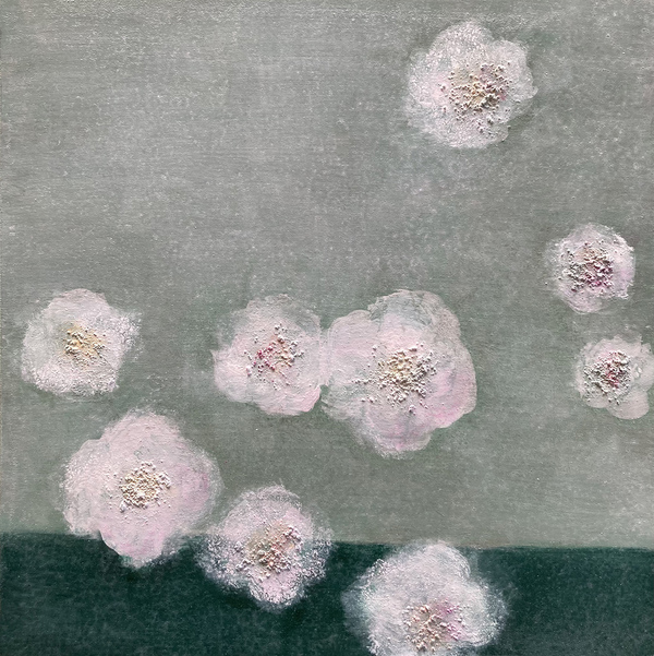 Heather Goodman New Work oil and salt on paper mounted on wood panel