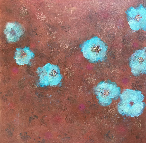 Heather Goodman Recent Work oil and salt on paper mounted on wood panel