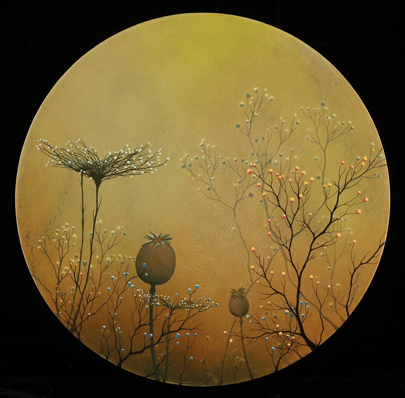 IVY JACOBSEN Rounds oil on wood panel