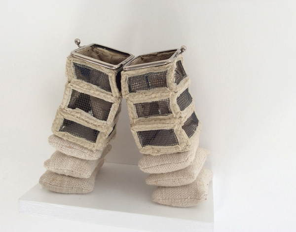 Janice Redman: Sculptor 2015 Metal, linen, sand, wool