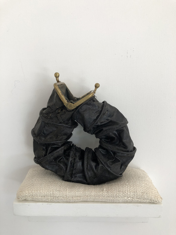Janice Redman: Sculptor 2017 - 2019 asphaltum, cotton, metal