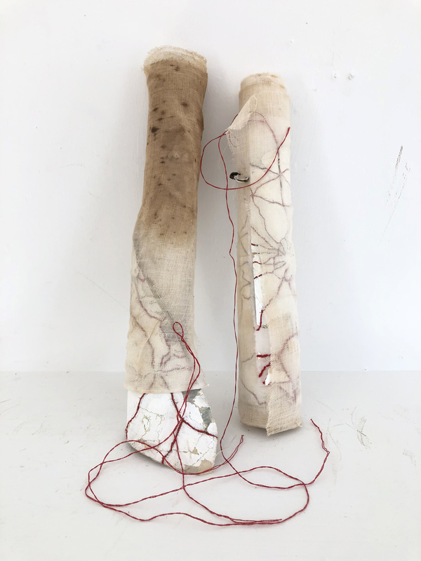 Janice Redman: Sculptor 2020 paper, casein, cotton, metal