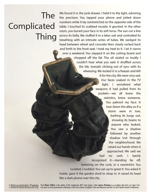 Janice Redman: Sculptor  published collaborations Written in response to the sculpture, by Brian Clifton