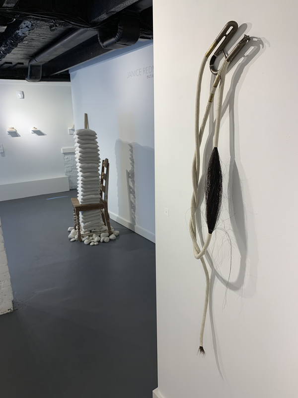 Janice Redman: Sculptor 2021  horsehair, cotton, wool, metal