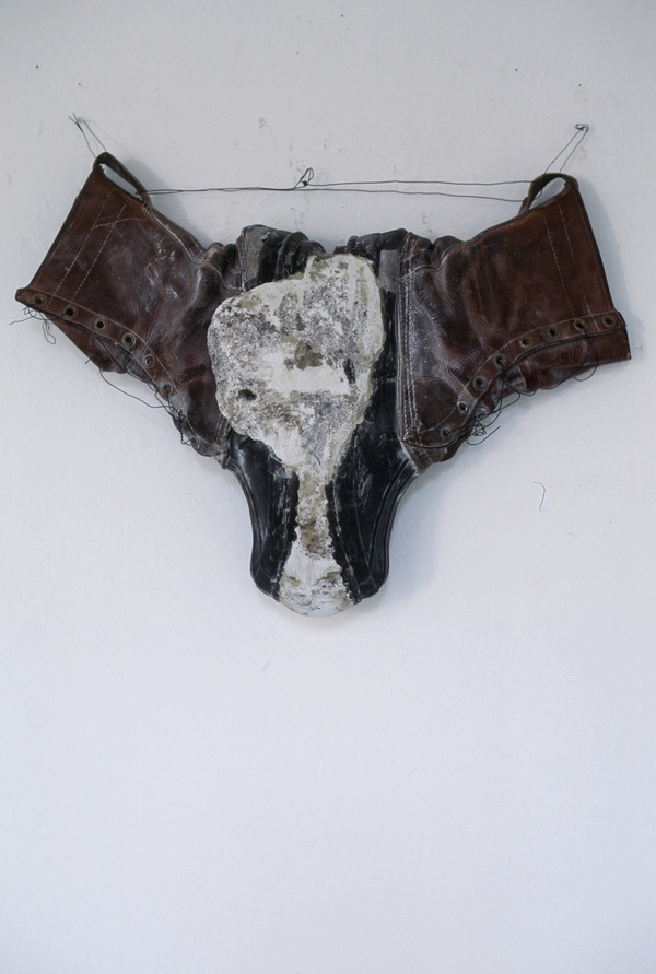 Janice Redman: Sculptor Early Sculpture leather, hydrocal, metal, wax