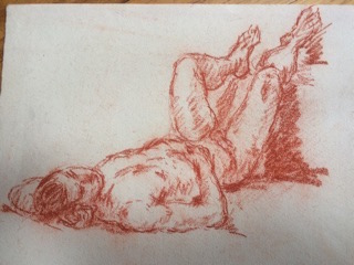 John Cunningham Drawings red chalk on paper