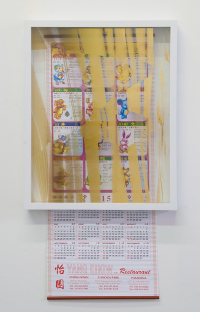 jesse robinson [frames] wood, enamel paint, glass, tint, calendar, hardware 
