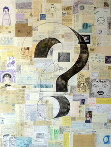 Jill Slaymaker Text/Book Art ink on paper (index cards) mounted on wood