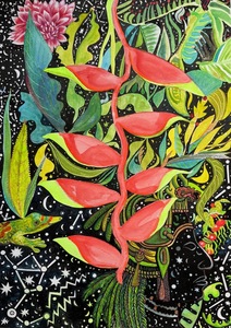 Jill Slaymaker Works on Paper gouache, ink, pastel and acrylic on paper