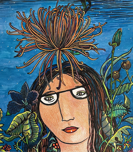 Jill Slaymaker Works on paper  color pencil and inks on paper