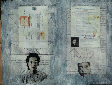 Joanna Kao Hidden Geometry Collage & Painting